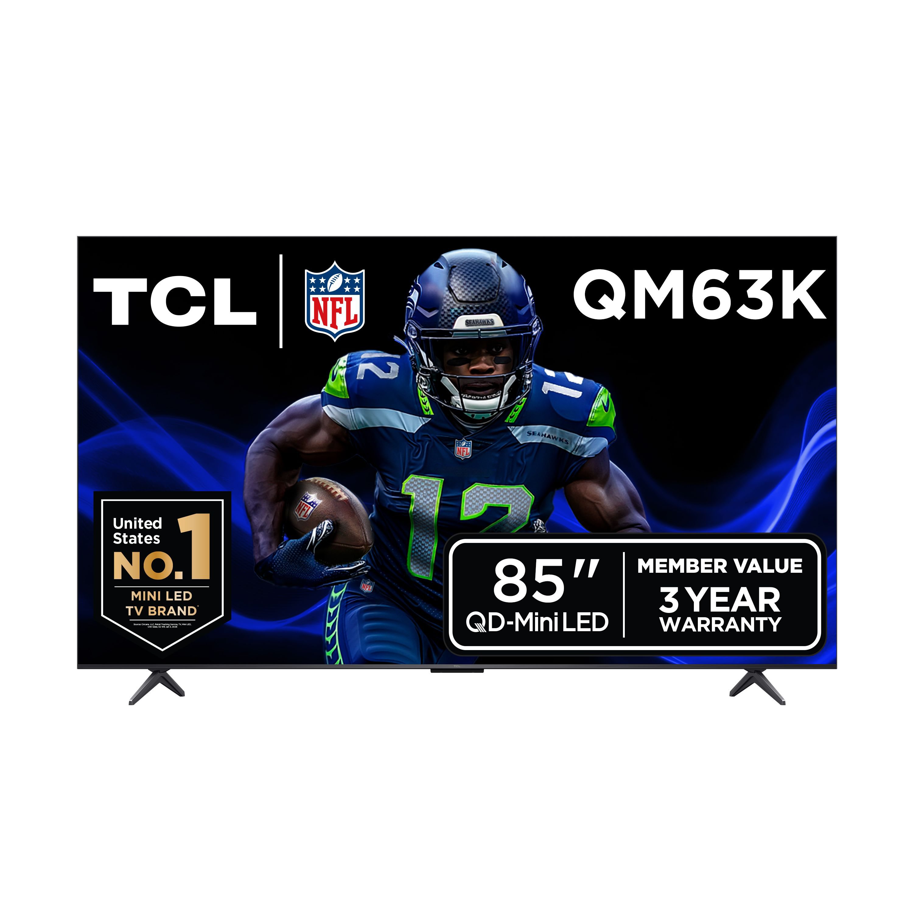 TCL 85" Q Series 4K UHD HDR QD-Mini LED Smart TV with Google TV - 85QM63K